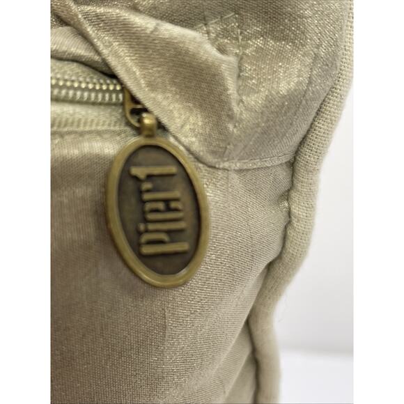 Pier 1 Dog Cat Pumpkin Autumn/Fall Theme Throw Pillow 15”x 15”, Zipper - Picture 7 of 9